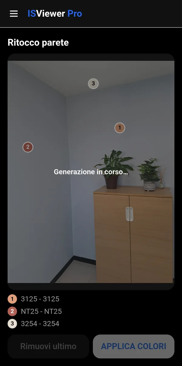 ISViewer Pro, schermata Ritocco parete